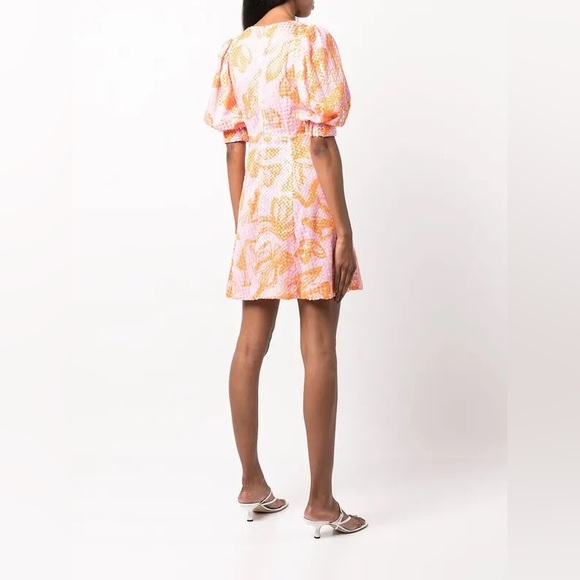 Stine Goya Celina Stroke Sequin Ini Dress Floral Print L - Picture 7 of 15